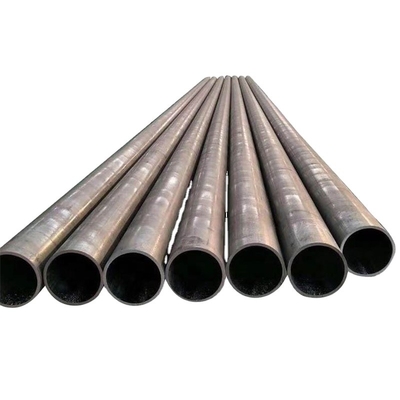 Black Painted ERW Carbon Steel Pipe , Alloy Seamless Carbon Steel Tube