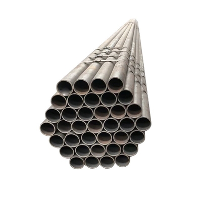 Black Painted ERW Carbon Steel Pipe , Alloy Seamless Carbon Steel Tube
